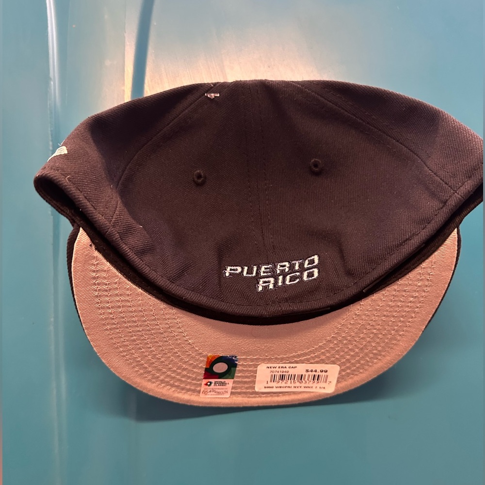 New Era 59FIFTY Black Baseball Cap with White Puerto Rico Logo - Picture 3 of 4